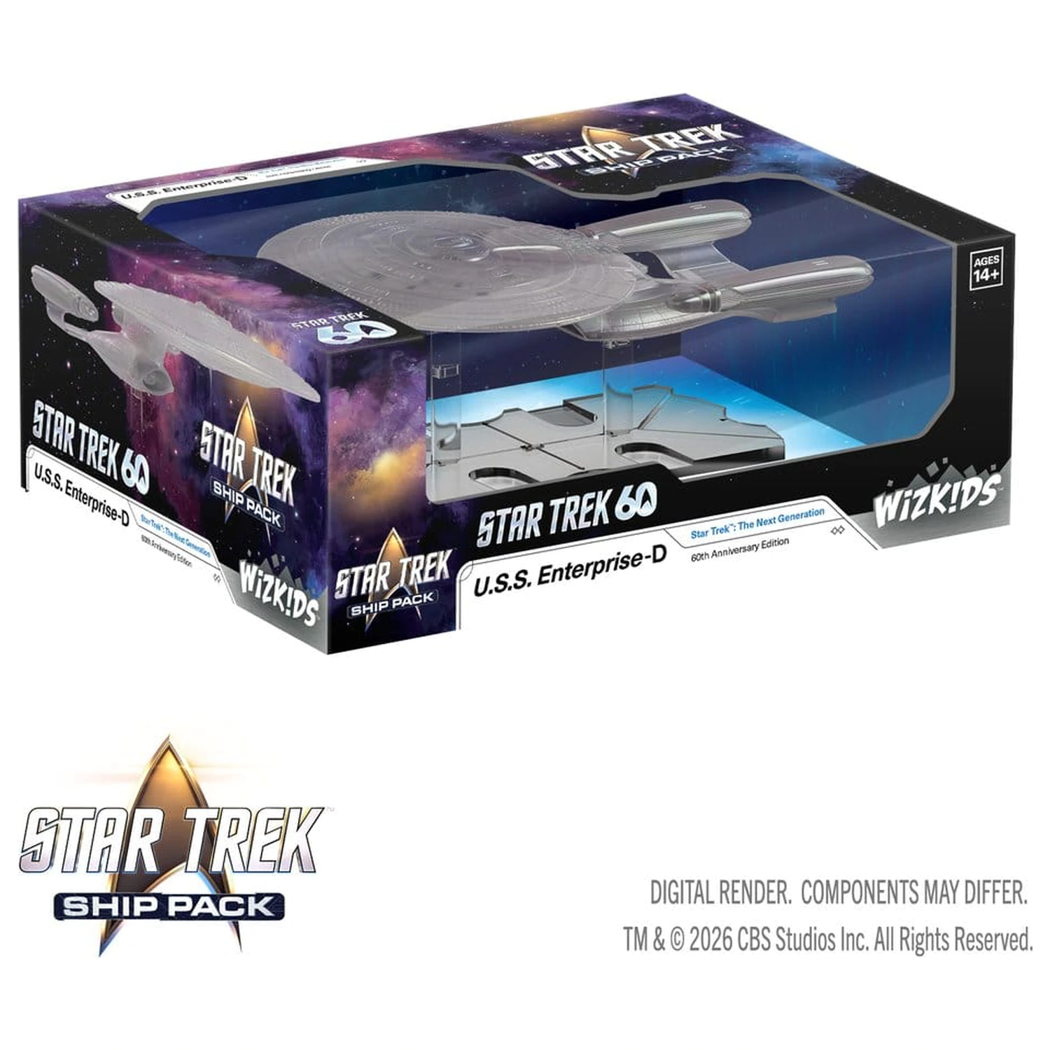 Star Trek Ship Pack Boxed prepainted Miniatures U.S.S. Enterprise - 60th Anniversary Edition 22 cm termékfotó