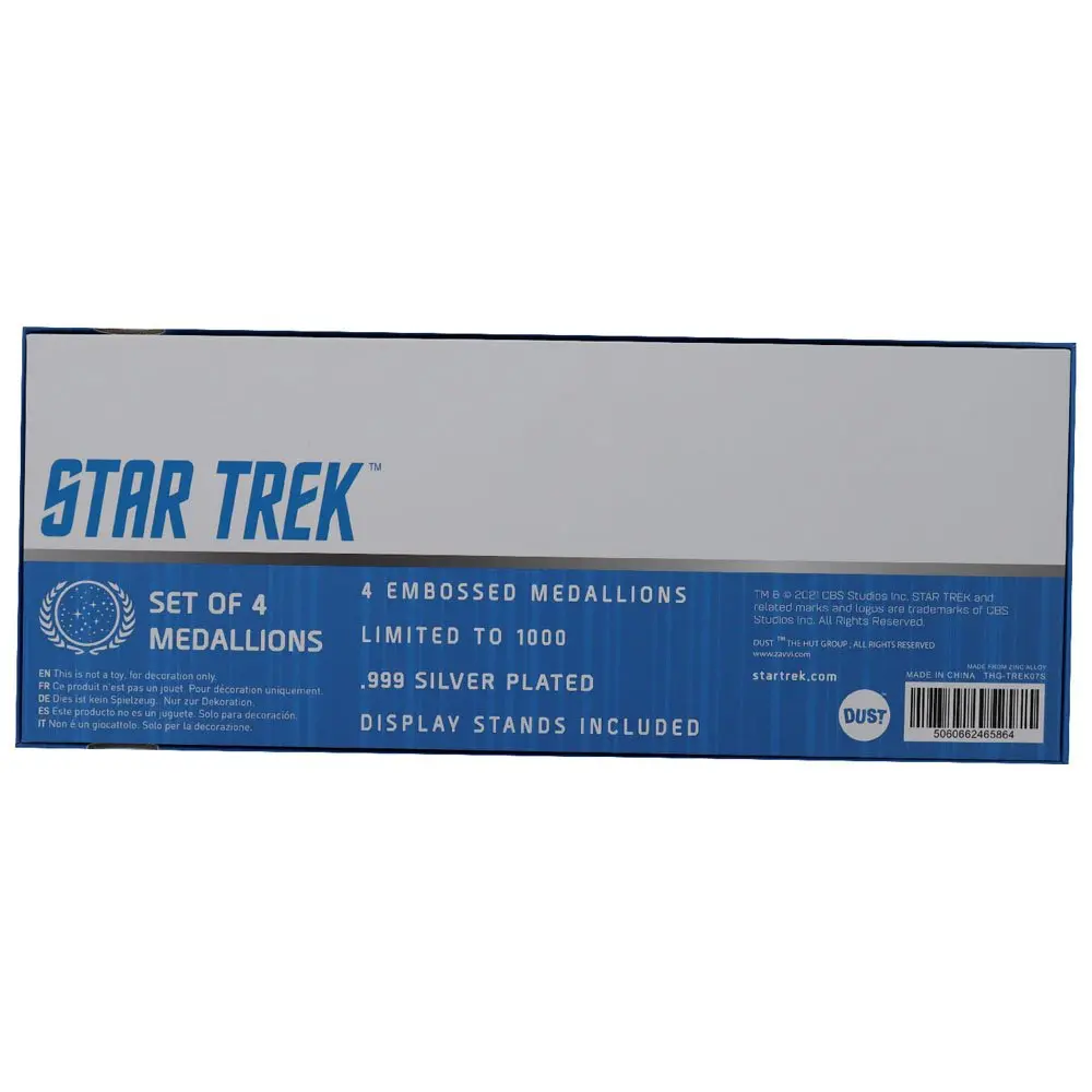 Star Trek Starfleet Division Medallions 4 db-os csomag (ezüstözött) Limitált kiadás termékfotó
