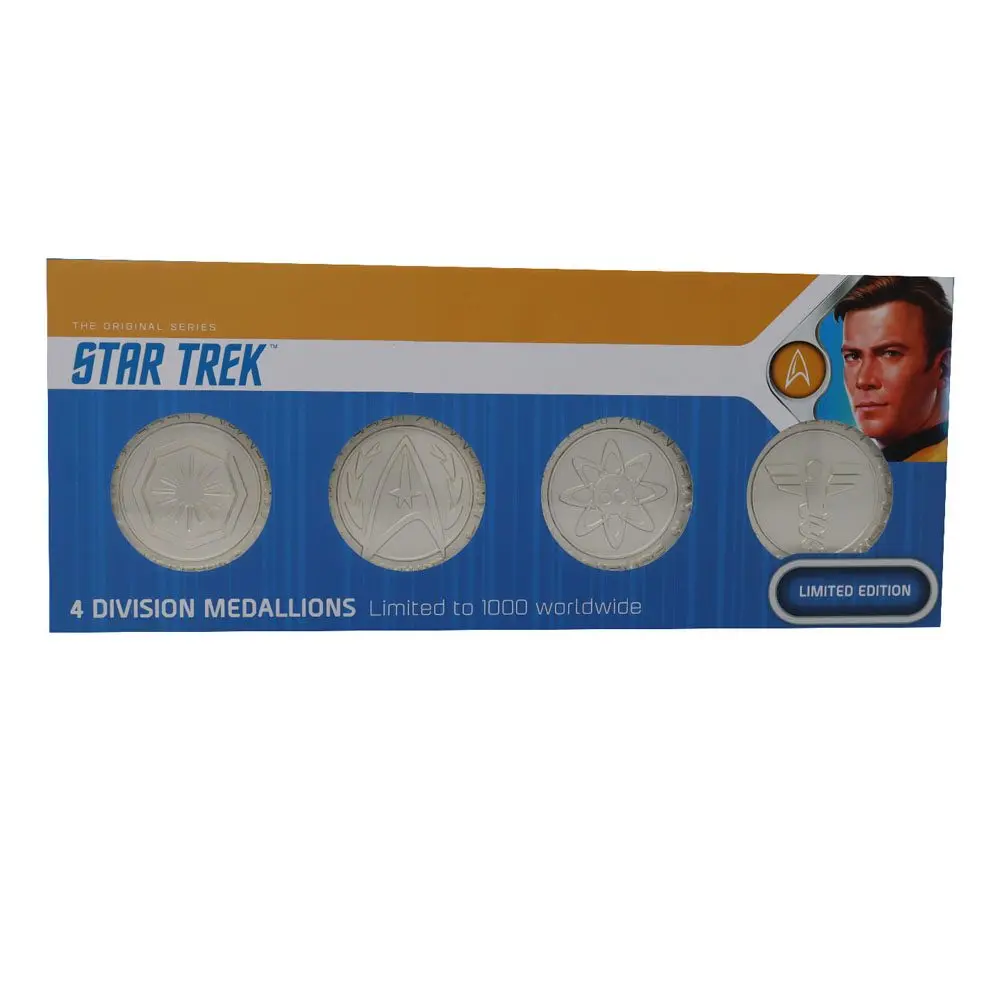 Star Trek Starfleet Division Medallions 4 db-os csomag (ezüstözött) Limitált kiadás termékfotó