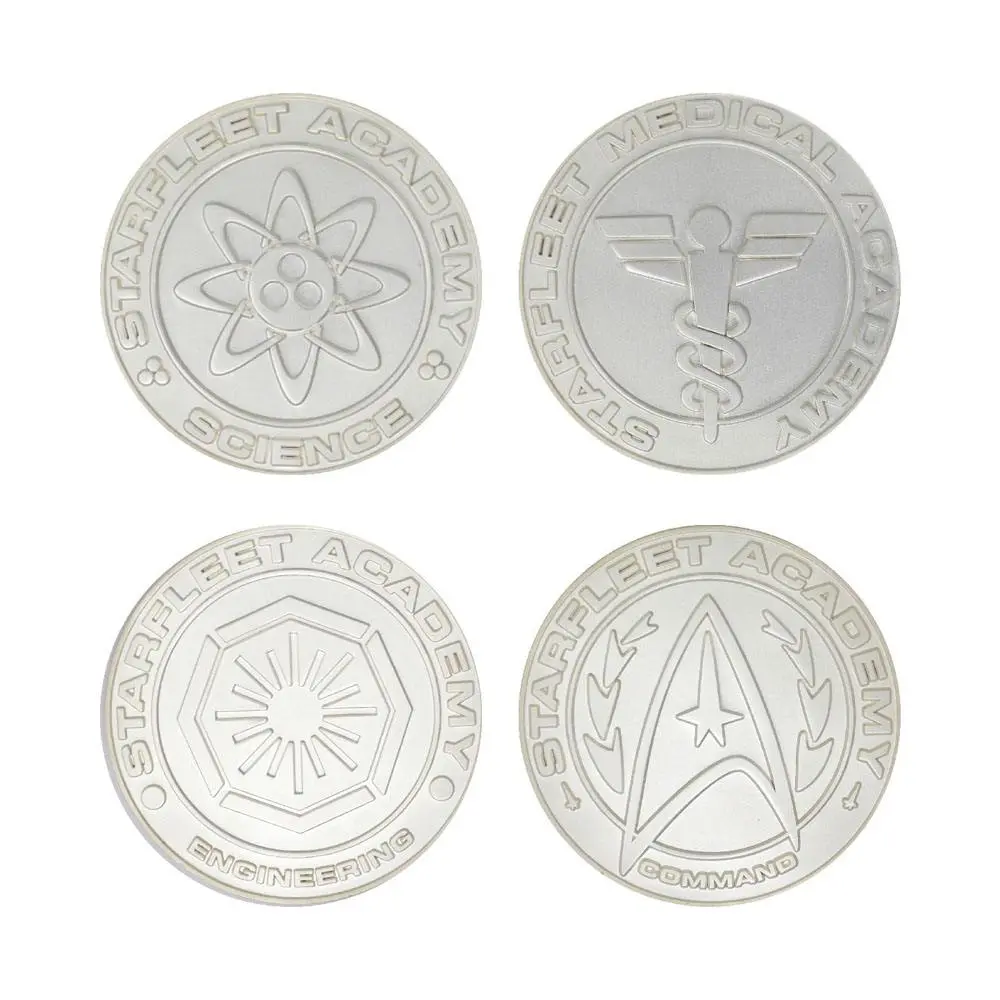 Star Trek Starfleet Division Medallions 4 db-os csomag (ezüstözött) Limitált kiadás termékfotó