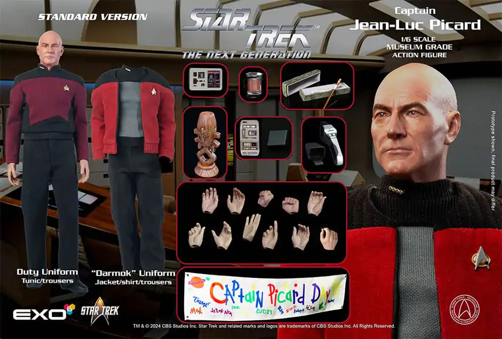 Star Trek: The Next Generation 1/6 Captain Jean-Luc Picard akciófigura 30 cm termékfotó