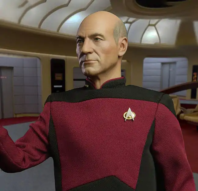 Star Trek: The Next Generation 1/6 Captain Jean-Luc Picard (Essential Duty Uniform) akciófigura 30 cm termékfotó