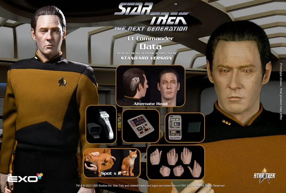 Star Trek: The Next Generation 1/6 Lt. Commander Data (Standard Version) akciófigura 30 cm termékfotó