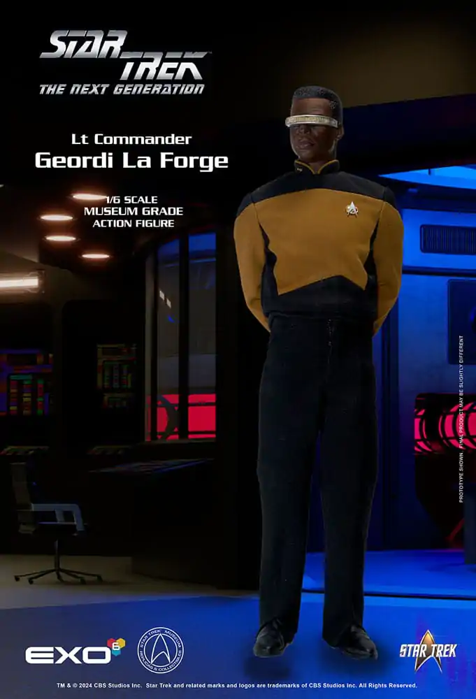 Star Trek: The Next Generation 1/6 Lt. Commander Geordi La Forge (Essentials Version) akciófigura 28 cm termékfotó