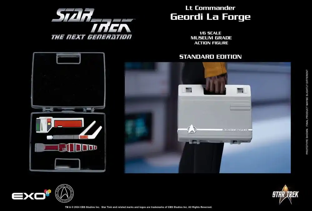 Star Trek: The Next Generation 1/6 Lt. Commander Geordi La Forge (Standard Version) akciófigura 28 cm termékfotó