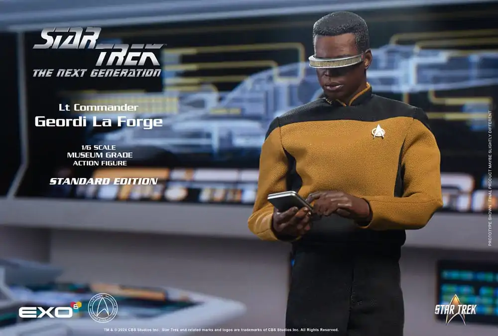 Star Trek: The Next Generation 1/6 Lt. Commander Geordi La Forge (Standard Version) akciófigura 28 cm termékfotó