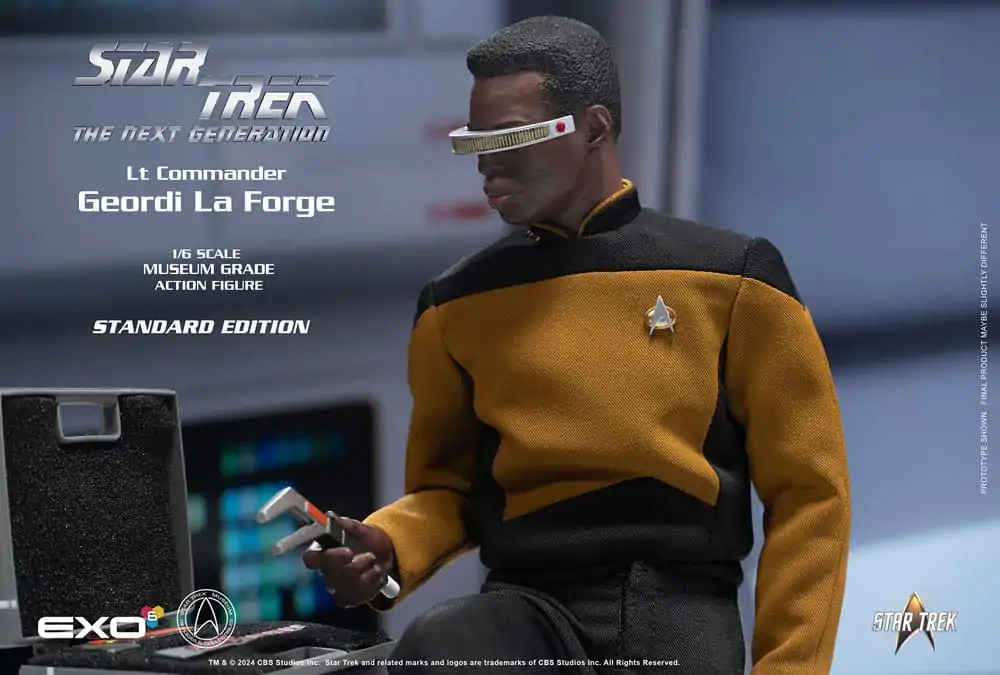 Star Trek: The Next Generation 1/6 Lt. Commander Geordi La Forge (Standard Version) akciófigura 28 cm termékfotó