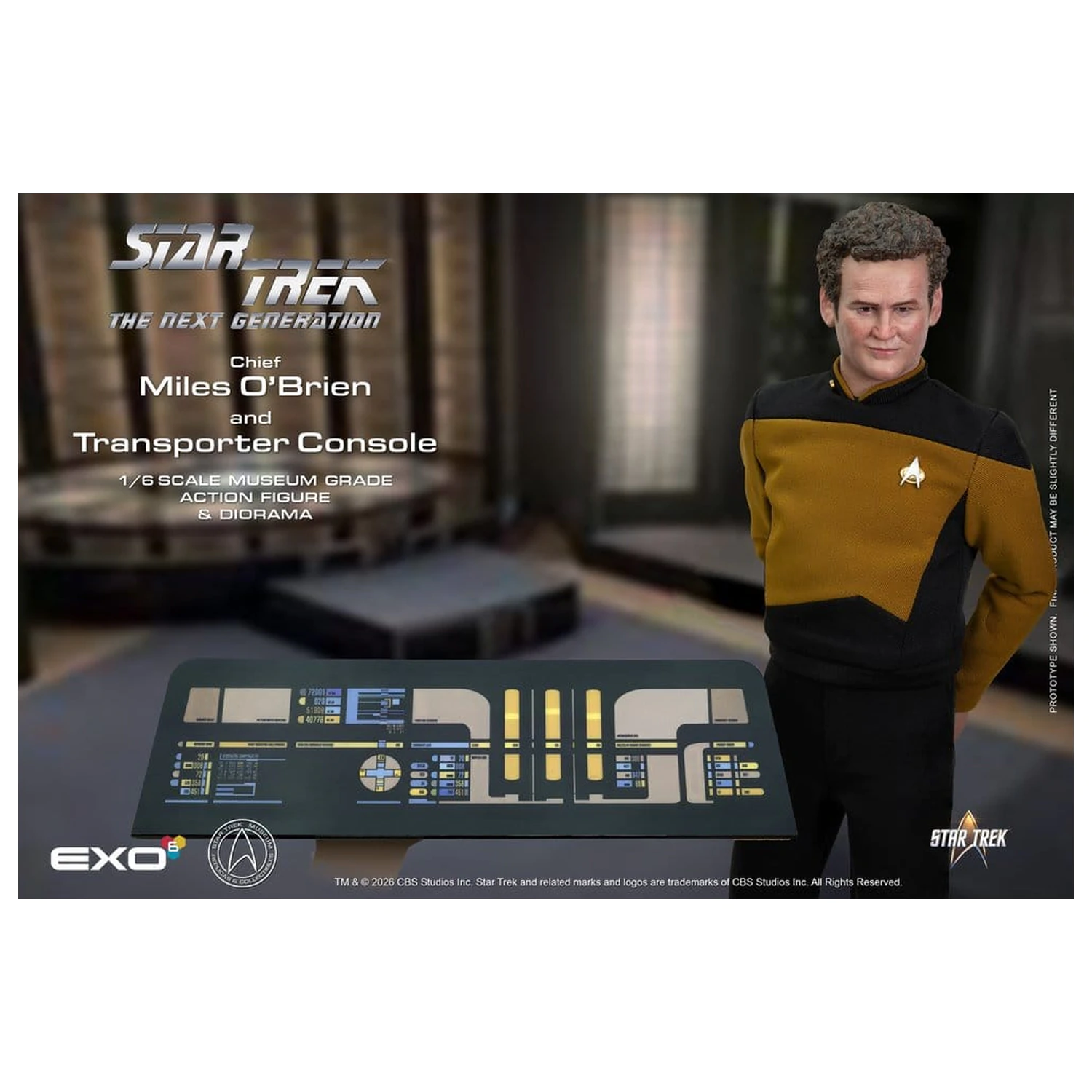 Star Trek: The Next Generation akciófigura 1/6 Chief Miles O'Brien with Transporter Console 30 cm termékfotó