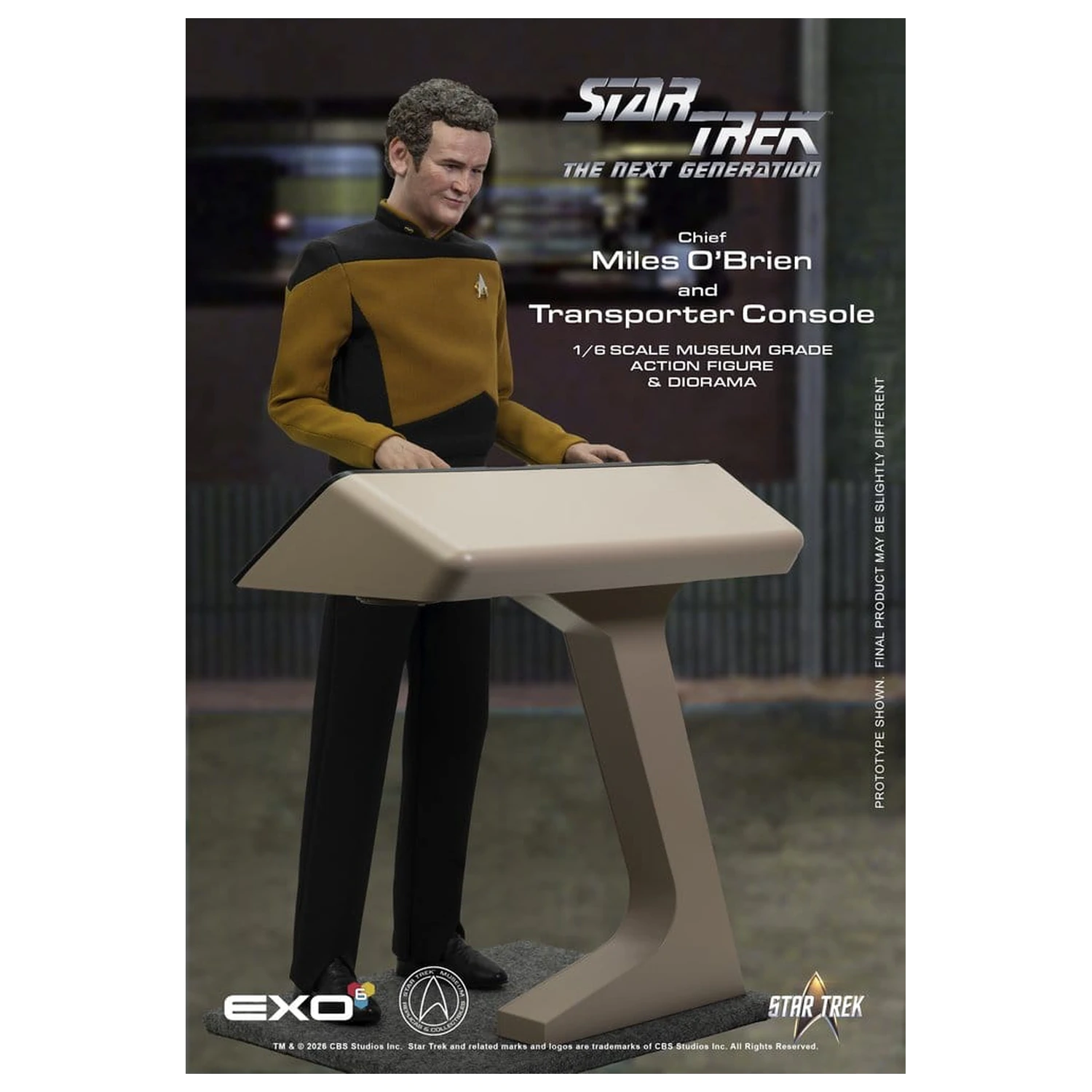 Star Trek: The Next Generation akciófigura 1/6 Chief Miles O'Brien with Transporter Console 30 cm termékfotó