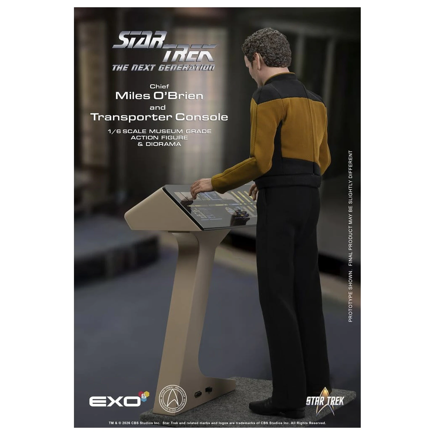 Star Trek: The Next Generation akciófigura 1/6 Chief Miles O'Brien with Transporter Console 30 cm termékfotó
