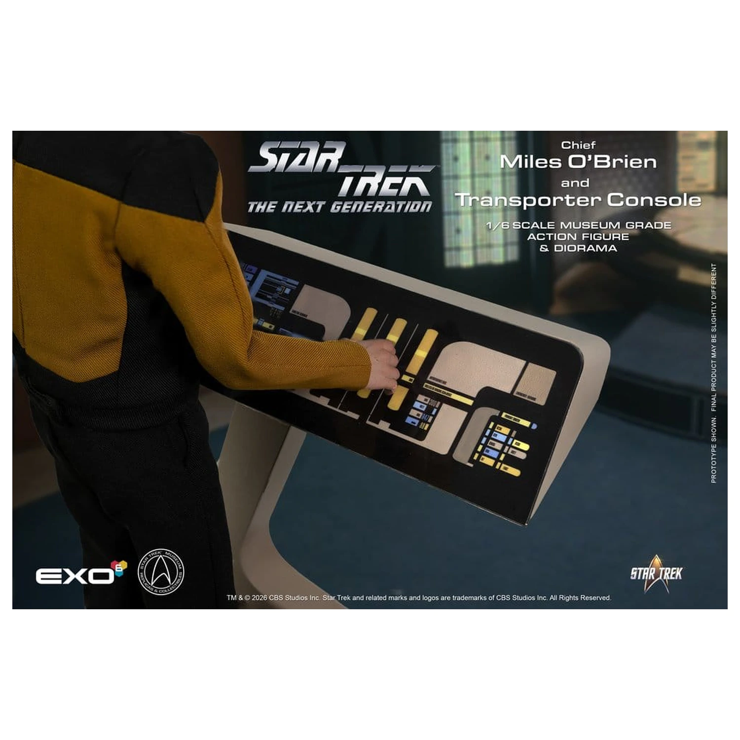 Star Trek: The Next Generation akciófigura 1/6 Chief Miles O'Brien with Transporter Console 30 cm termékfotó