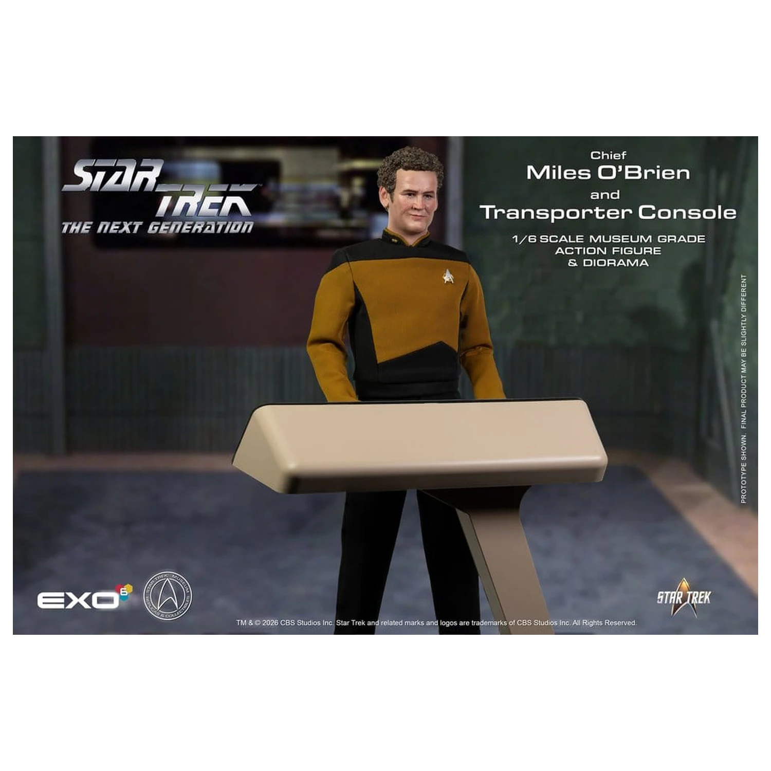 Star Trek: The Next Generation akciófigura 1/6 Chief Miles O'Brien with Transporter Console 30 cm termékfotó