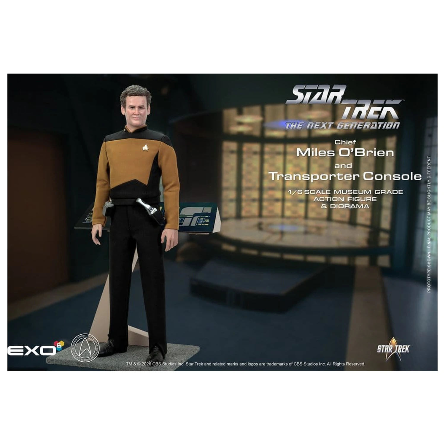 Star Trek: The Next Generation akciófigura 1/6 Chief Miles O'Brien with Transporter Console 30 cm termékfotó