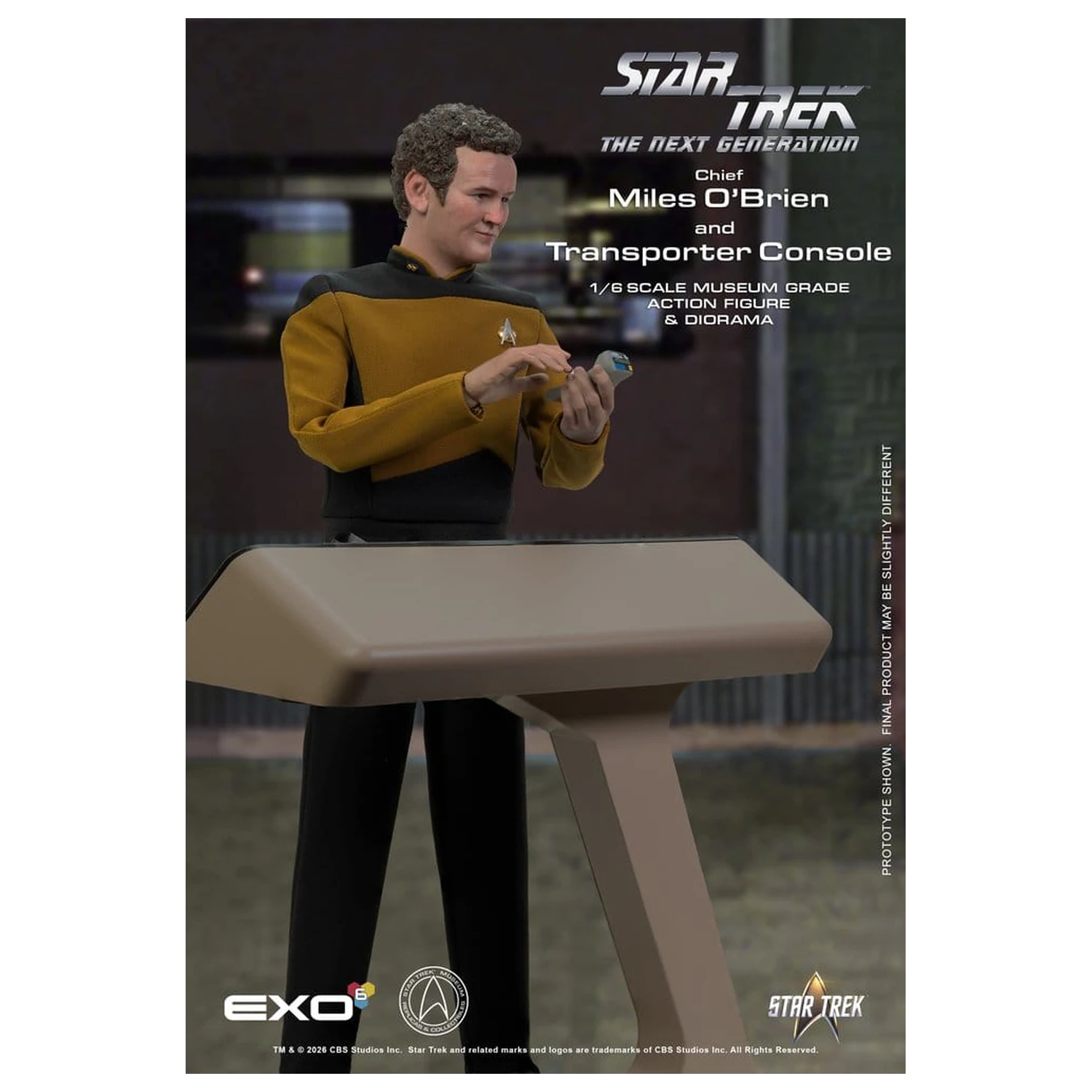 Star Trek: The Next Generation akciófigura 1/6 Chief Miles O'Brien with Transporter Console 30 cm termékfotó