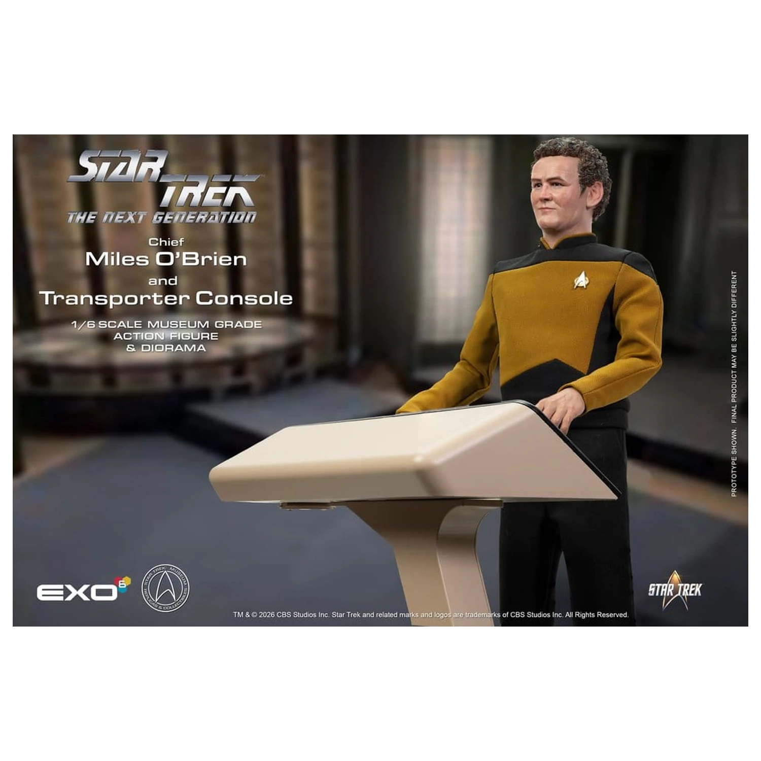 Star Trek: The Next Generation akciófigura 1/6 Chief Miles O'Brien with Transporter Console 30 cm termékfotó