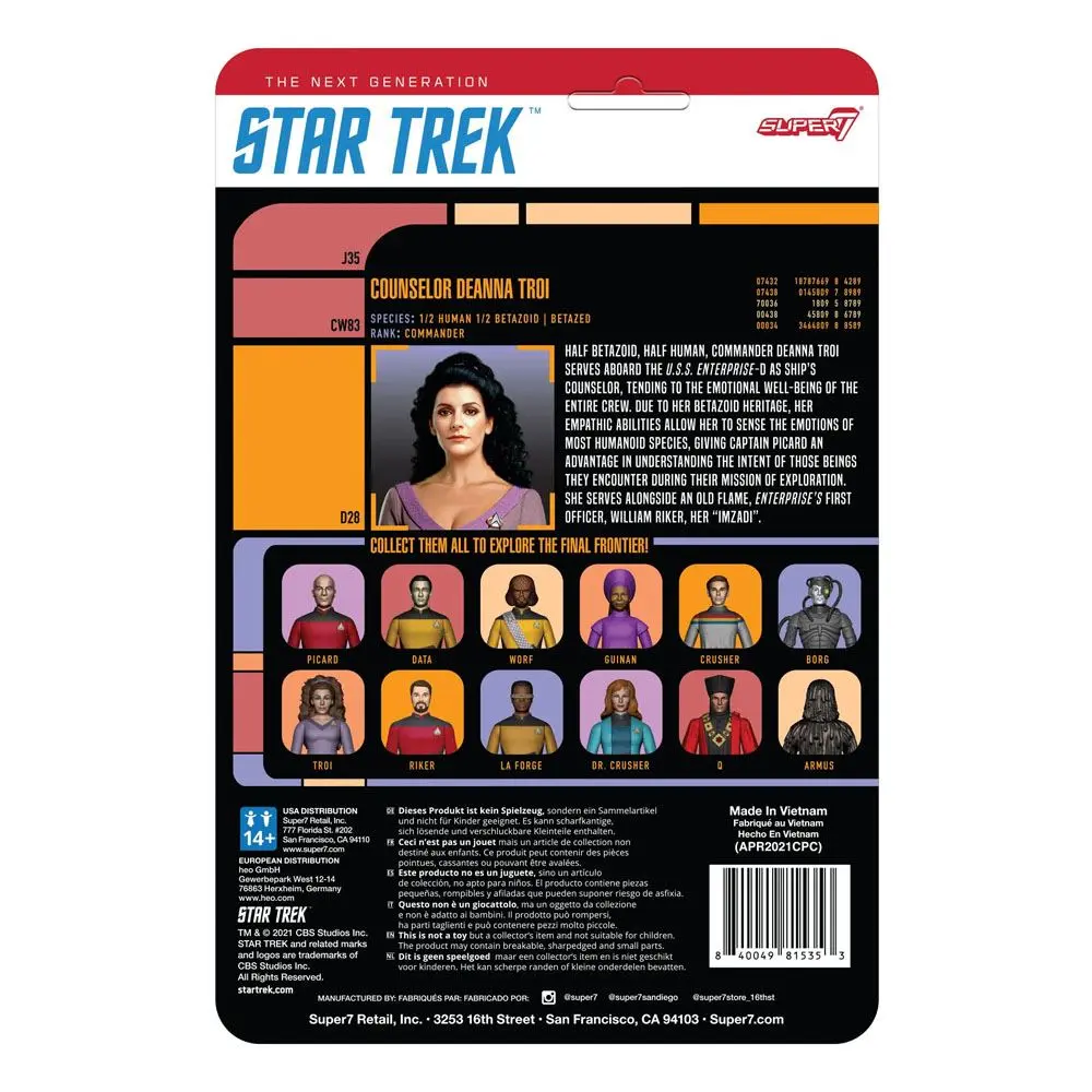 Star Trek: The Next Generation ReAction Wave 2 Counselor Troi akciófigura 10 cm termékfotó
