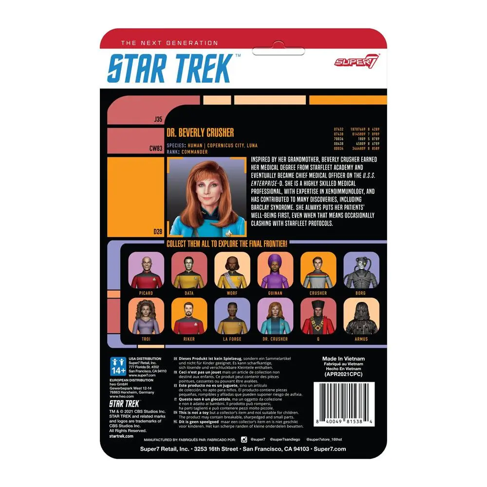 Star Trek: The Next Generation ReAction Wave 2 Dr. Crusher akciófigura 10 cm termékfotó
