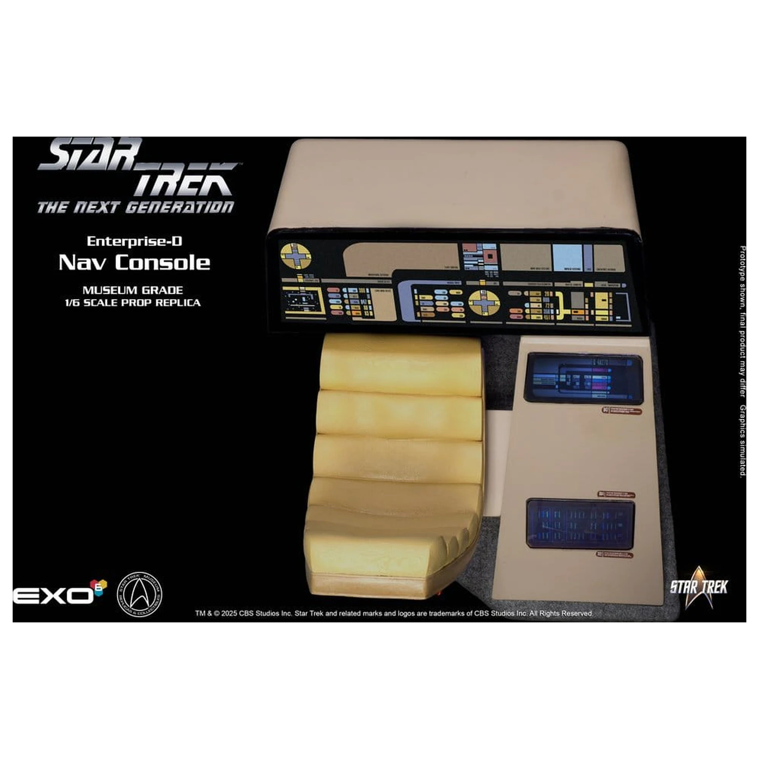 Star Trek: The Next Generation replika 1/6 Enterprise-D Bridge CONN Console termékfotó