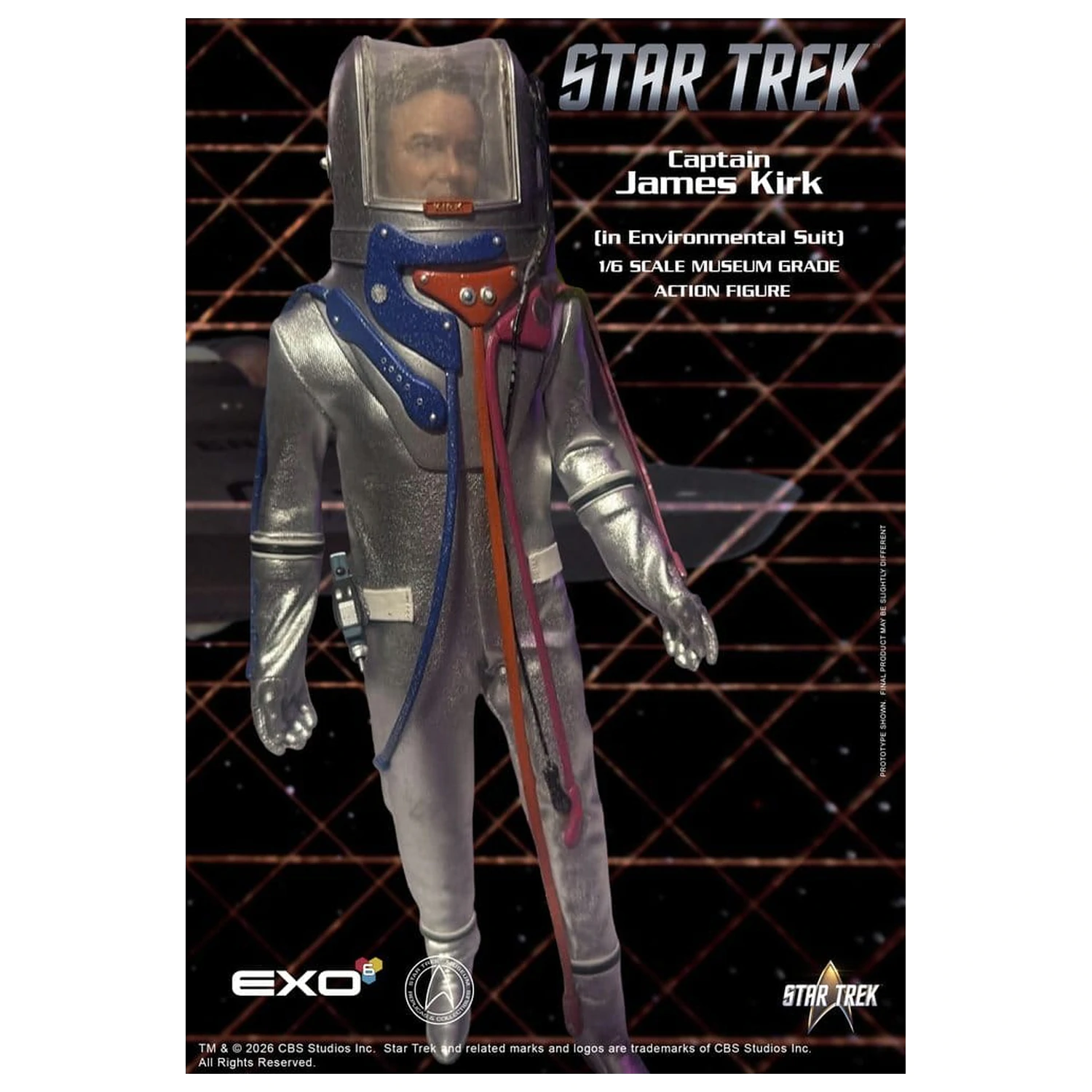 Star Trek: The Original Series 1/6 Captain James T. Kirk (in Environmental Suit) akciófigura 29 cm termékfotó