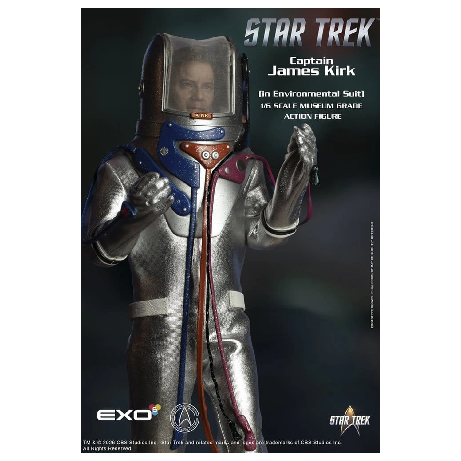 Star Trek: The Original Series 1/6 Captain James T. Kirk (in Environmental Suit) akciófigura 29 cm termékfotó