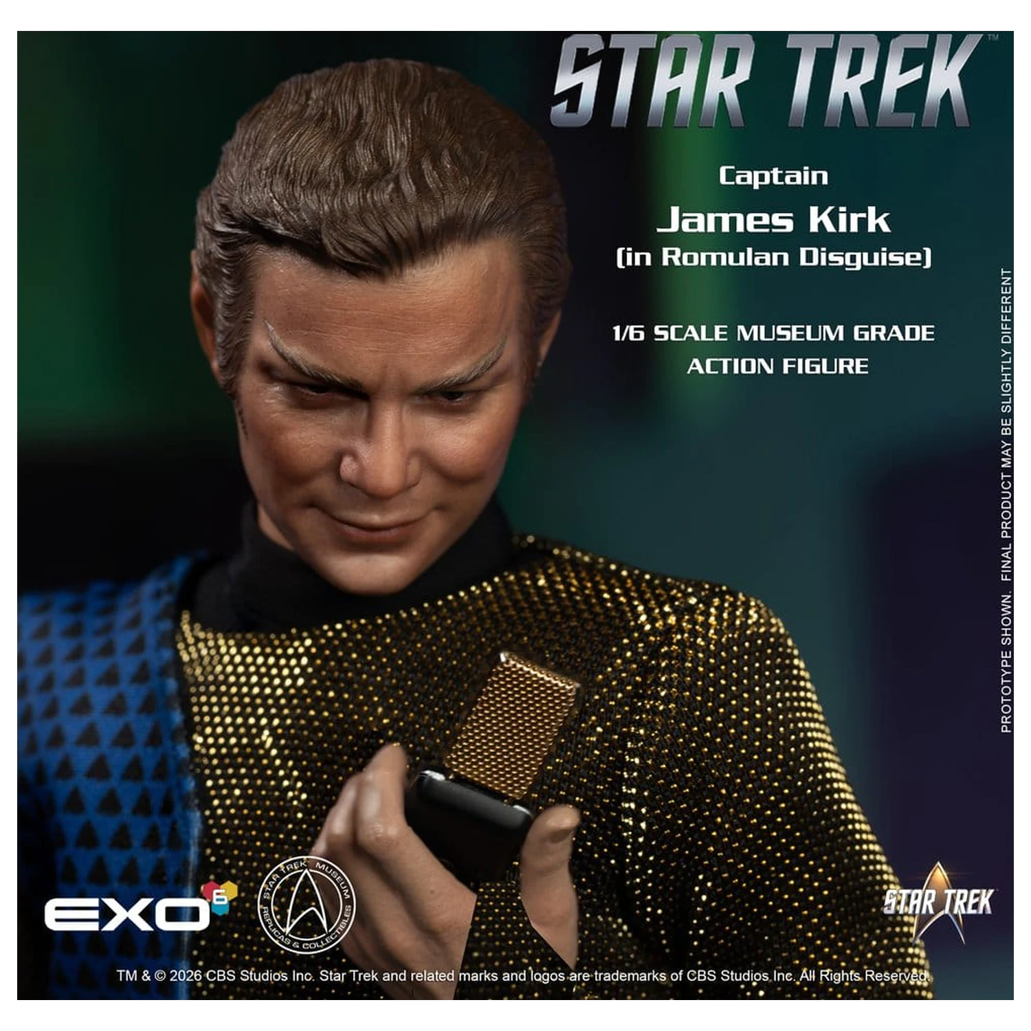 Star Trek: The Original Series 1/6 Captain James T. Kirk (Romulan Disguise) akciófigura 29 cm termékfotó