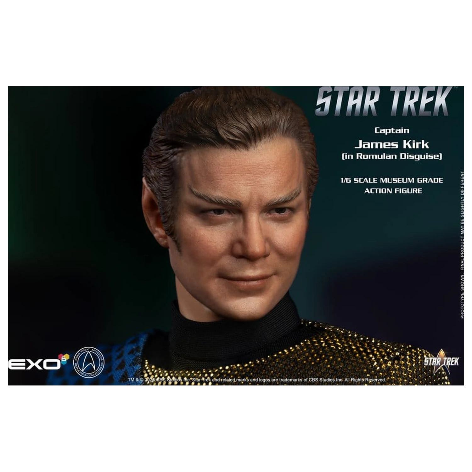 Star Trek: The Original Series 1/6 Captain James T. Kirk (Romulan Disguise) akciófigura 29 cm termékfotó
