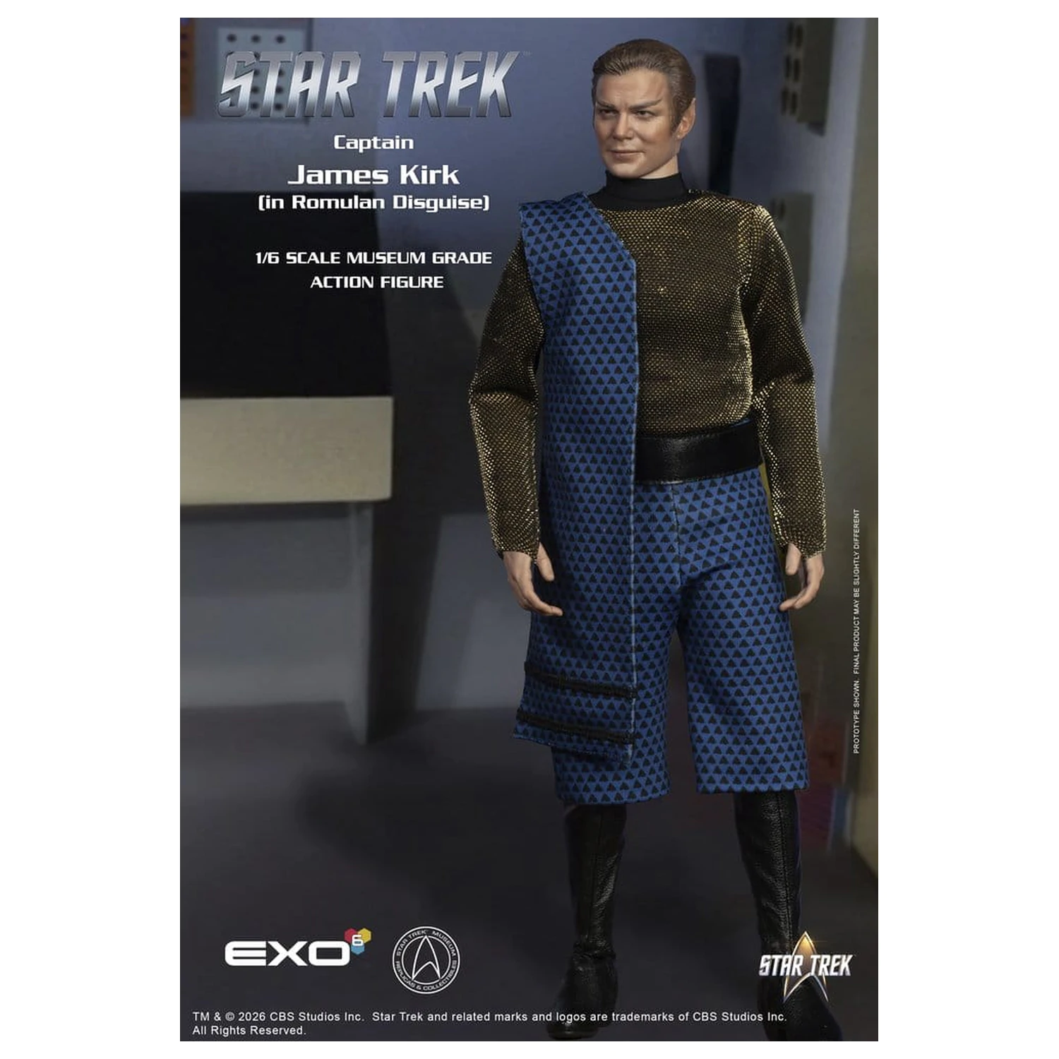 Star Trek: The Original Series 1/6 Captain James T. Kirk (Romulan Disguise) akciófigura 29 cm termékfotó