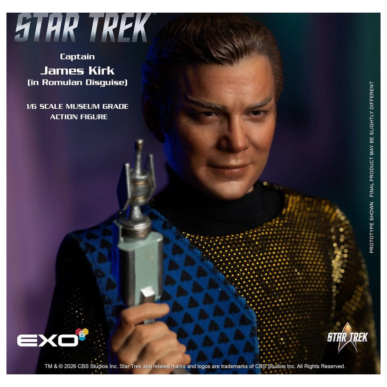 Star Trek: The Original Series 1/6 Captain James T. Kirk (Romulan Disguise) akciófigura 29 cm termékfotó