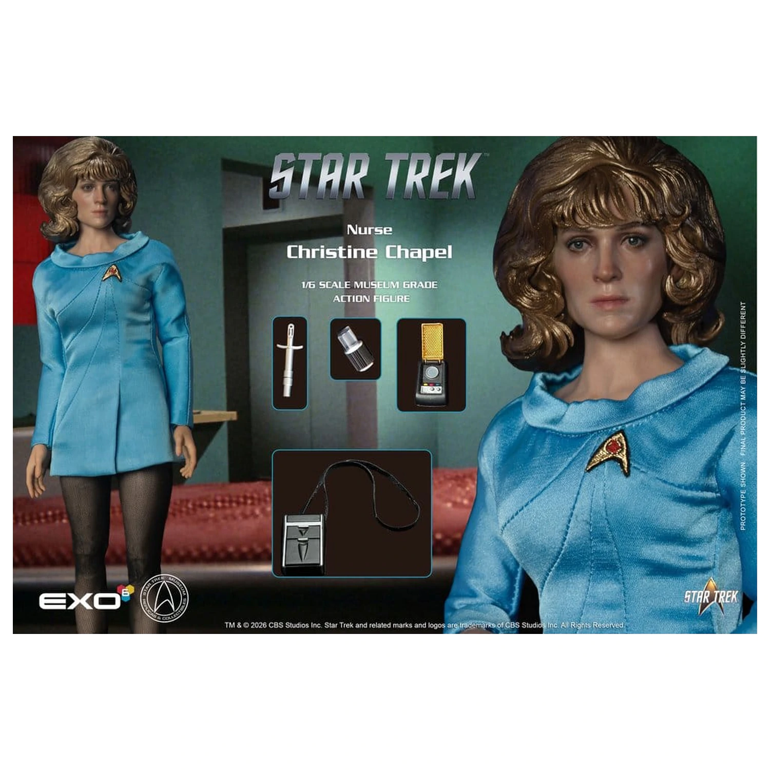 Star Trek: The Original Series Museum Grade akciófigura 1/6 Nurse Christine Chapel 28 cm termékfotó