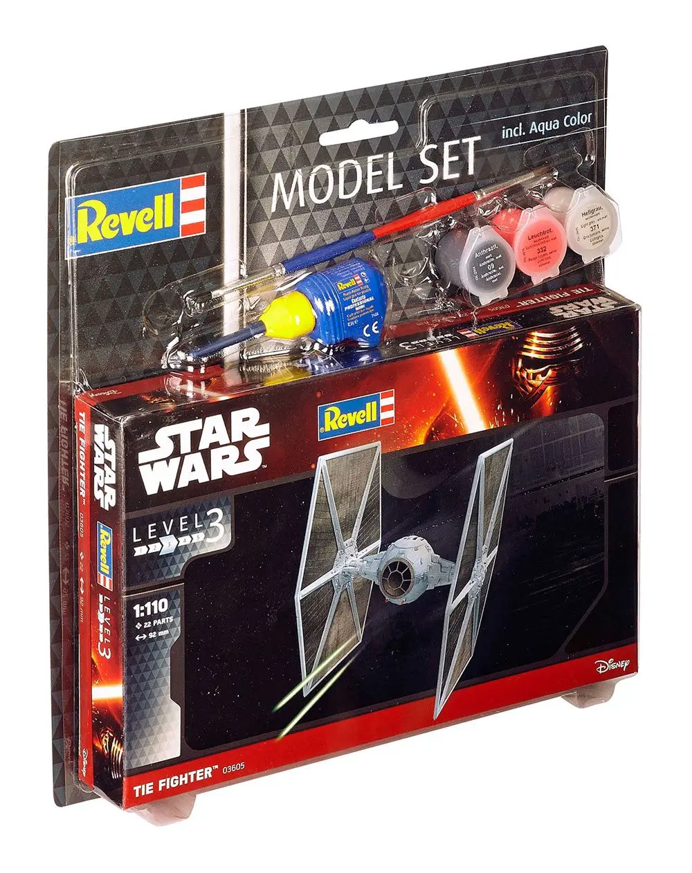 Star Wars 1/110 Model Set TIE Fighter modell készlet 9 cm termékfotó