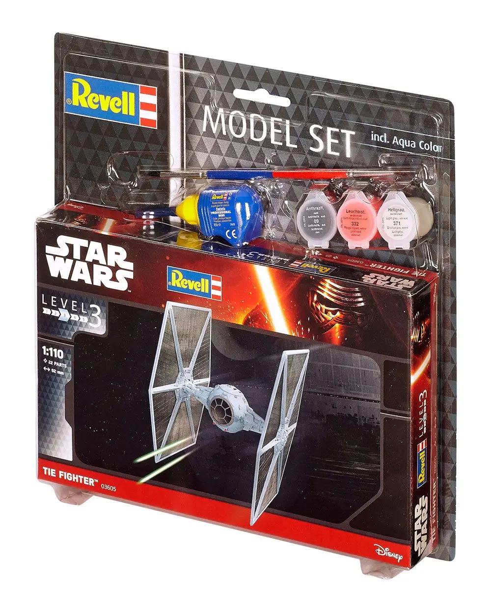 Star Wars 1/110 Model Set TIE Fighter modell készlet 9 cm termékfotó