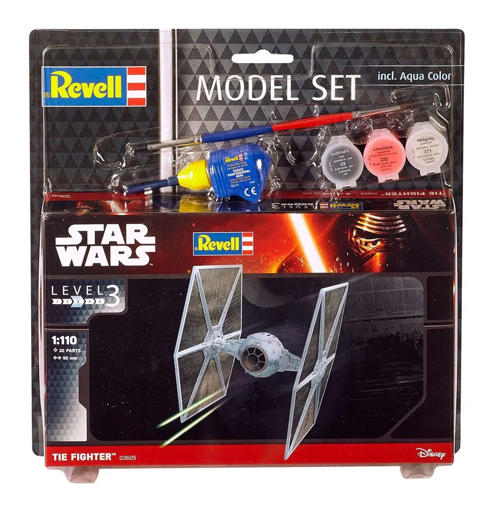 Star Wars 1/110 Model Set TIE Fighter modell készlet 9 cm termékfotó