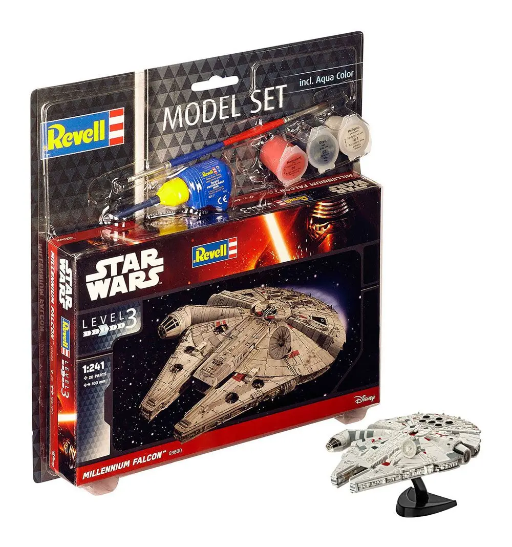 Star Wars Model Kit 1/241 Model Set Millennium Falcon 10 cm termékfotó