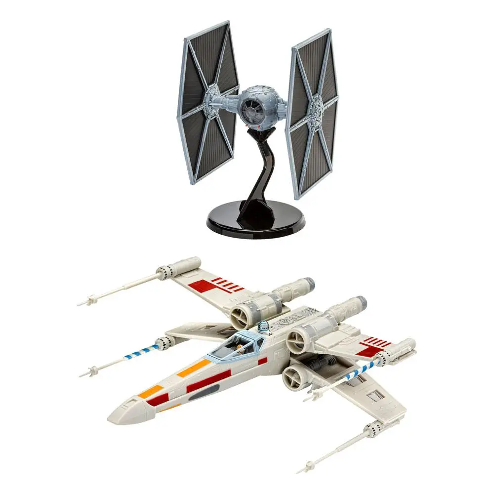 Star Wars 1/57 X-Wing Fighter &amp; 1/65 TIE Fighter modell készlet ajándékcsomag termékfotó
