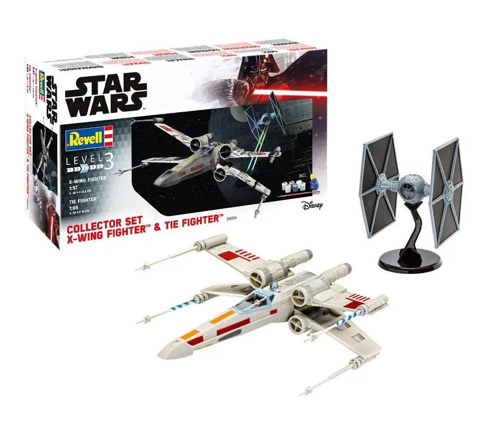 Star Wars 1/57 X-Wing Fighter &amp; 1/65 TIE Fighter modell készlet ajándékcsomag termékfotó