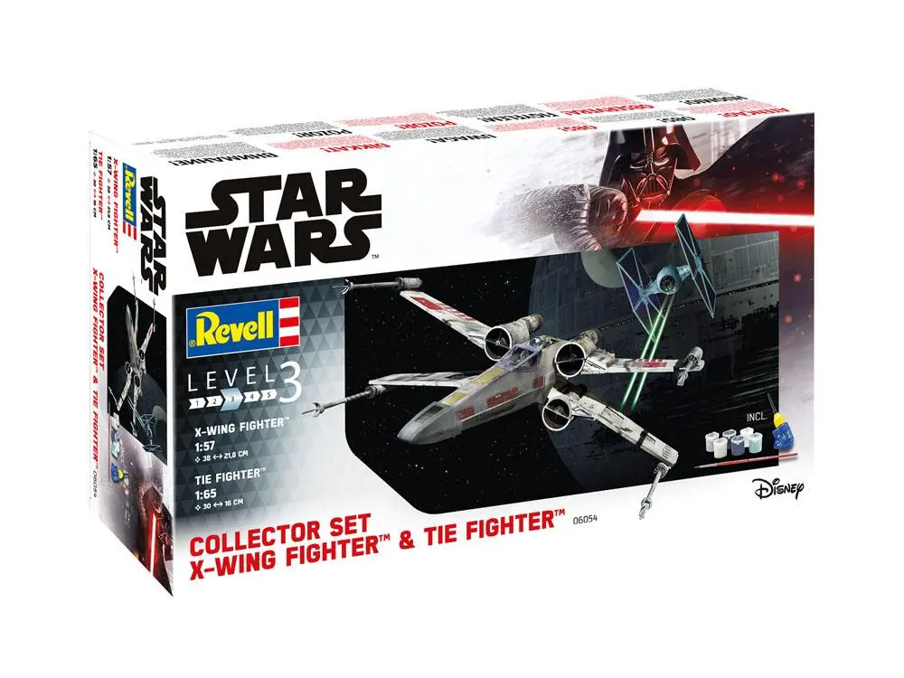 Star Wars 1/57 X-Wing Fighter &amp; 1/65 TIE Fighter modell készlet ajándékcsomag termékfotó