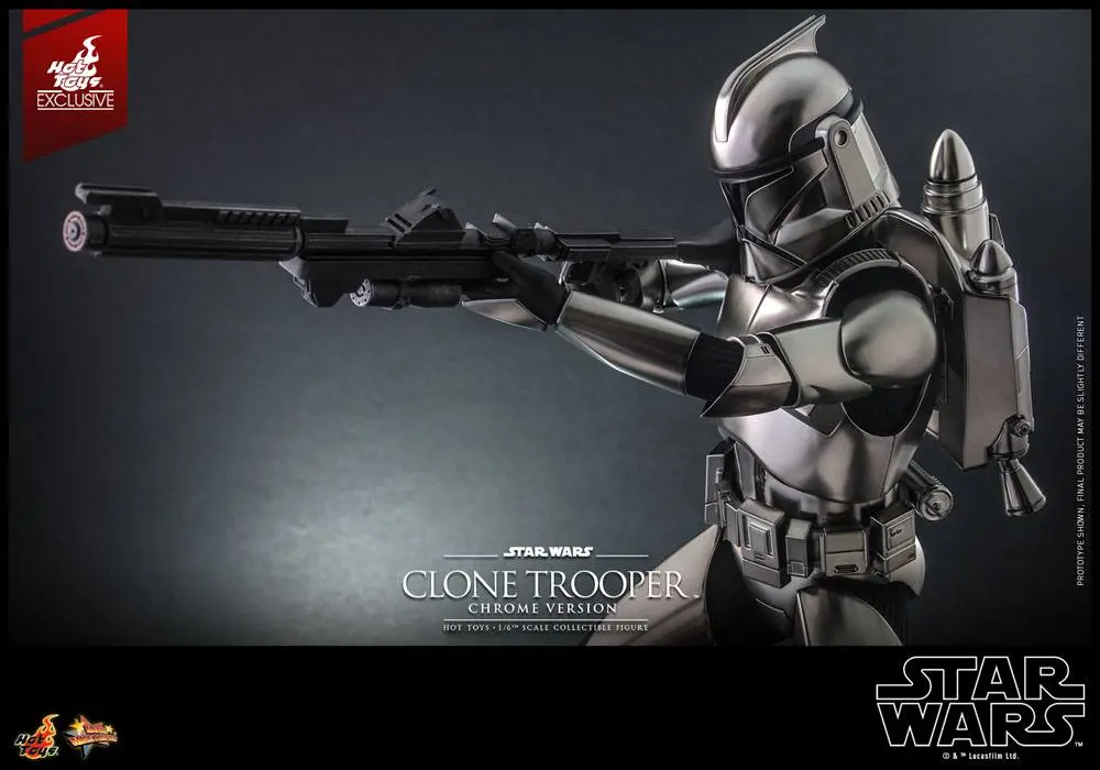 Star Wars 1/6 Clone Trooper (Chrome Version) 2022 Convention Exkluzív akciófigura 30 cm termékfotó