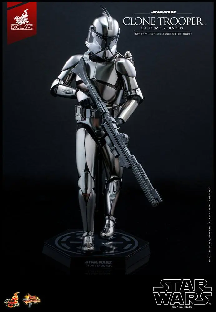 Star Wars 1/6 Clone Trooper (Chrome Version) 2022 Convention Exkluzív akciófigura 30 cm termékfotó