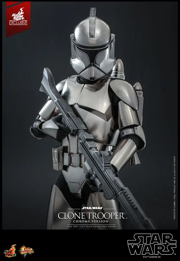Star Wars 1/6 Clone Trooper (Chrome Version) 2022 Convention Exkluzív akciófigura 30 cm termékfotó