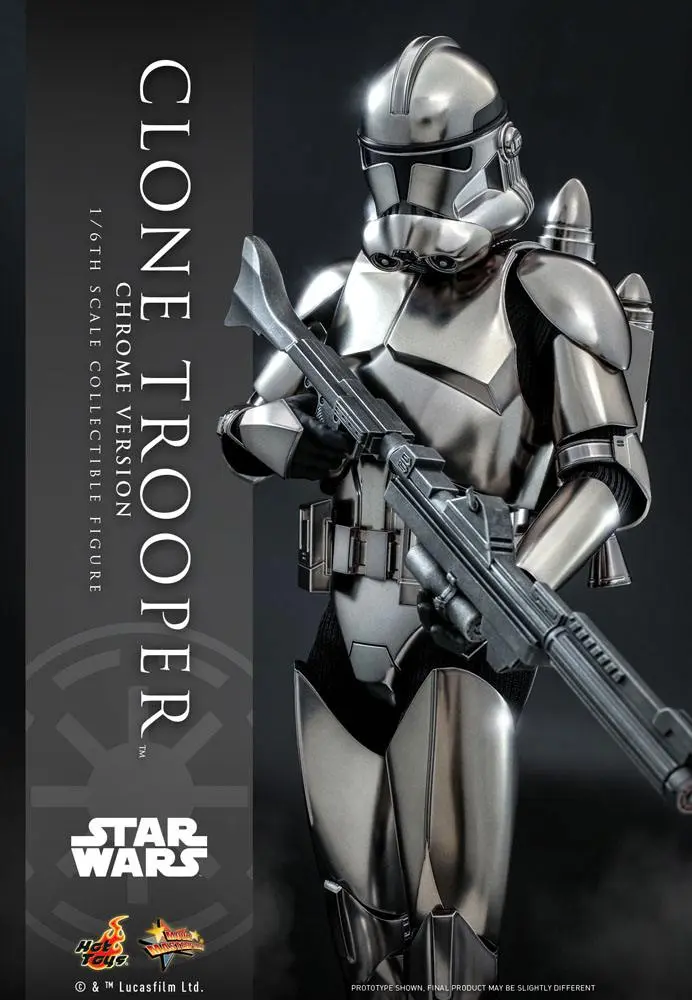 Star Wars 1/6 Clone Trooper (Chrome Version) 2022 Convention Exkluzív akciófigura 30 cm termékfotó