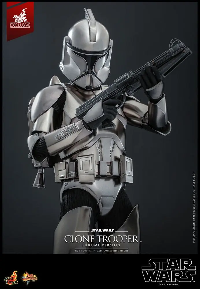 Star Wars 1/6 Clone Trooper (Chrome Version) 2022 Convention Exkluzív akciófigura 30 cm termékfotó