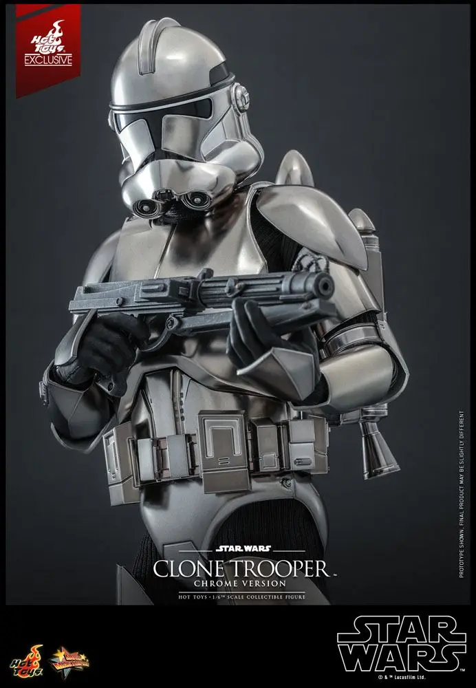 Star Wars 1/6 Clone Trooper (Chrome Version) 2022 Convention Exkluzív akciófigura 30 cm termékfotó