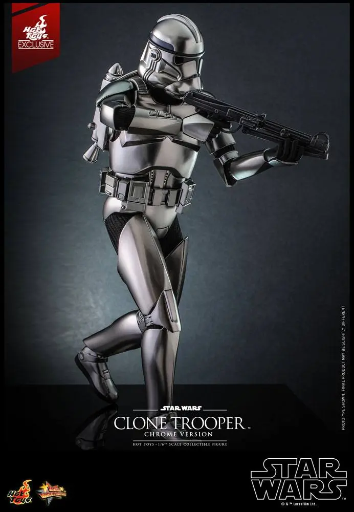 Star Wars 1/6 Clone Trooper (Chrome Version) akciófigura 30 cm termékfotó
