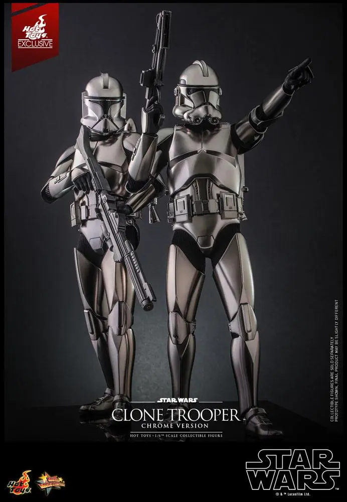 Star Wars 1/6 Clone Trooper (Chrome Version) akciófigura 30 cm termékfotó