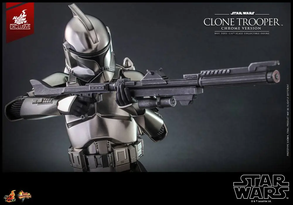 Star Wars 1/6 Clone Trooper (Chrome Version) akciófigura 30 cm termékfotó