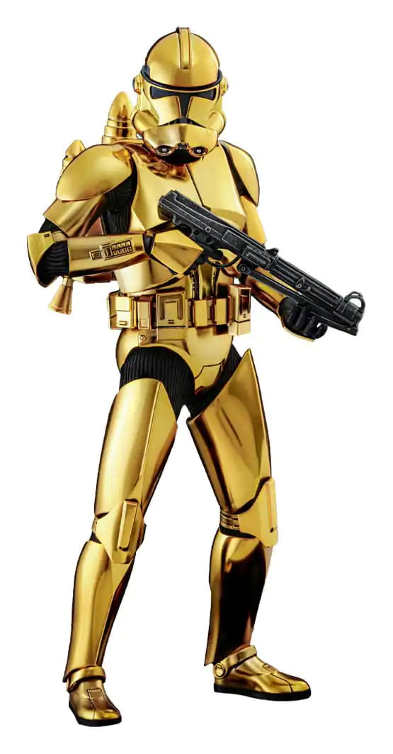 Star Wars 1/6 Clone Trooper (Gold Chrome Version) Exkluzív akciófigura 30 cm termékfotó