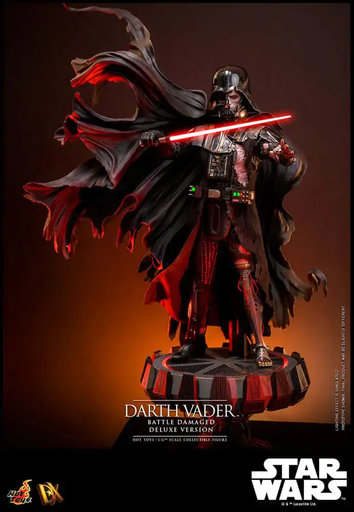 Star Wars 1/6 Darth Vader (Battle Damaged) Deluxe Version akciófigura 35 cm termékfotó