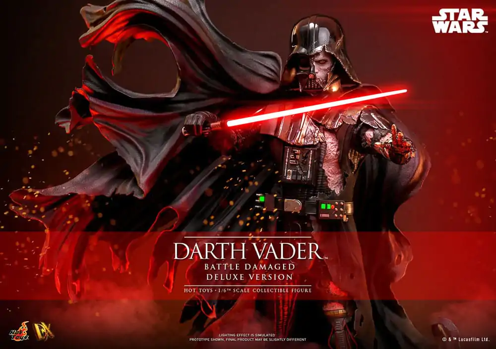 Star Wars 1/6 Darth Vader (Battle Damaged) Deluxe Version akciófigura 35 cm termékfotó