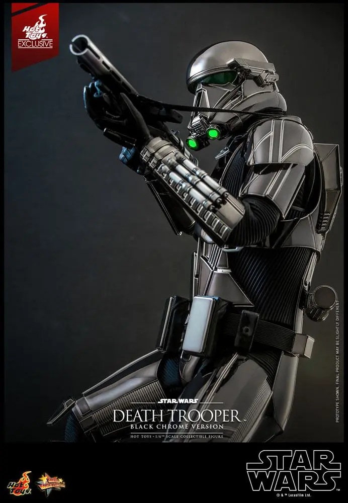 Star Wars 1/6 Death Trooper (Black Chrome) akciófigura 32 cm termékfotó