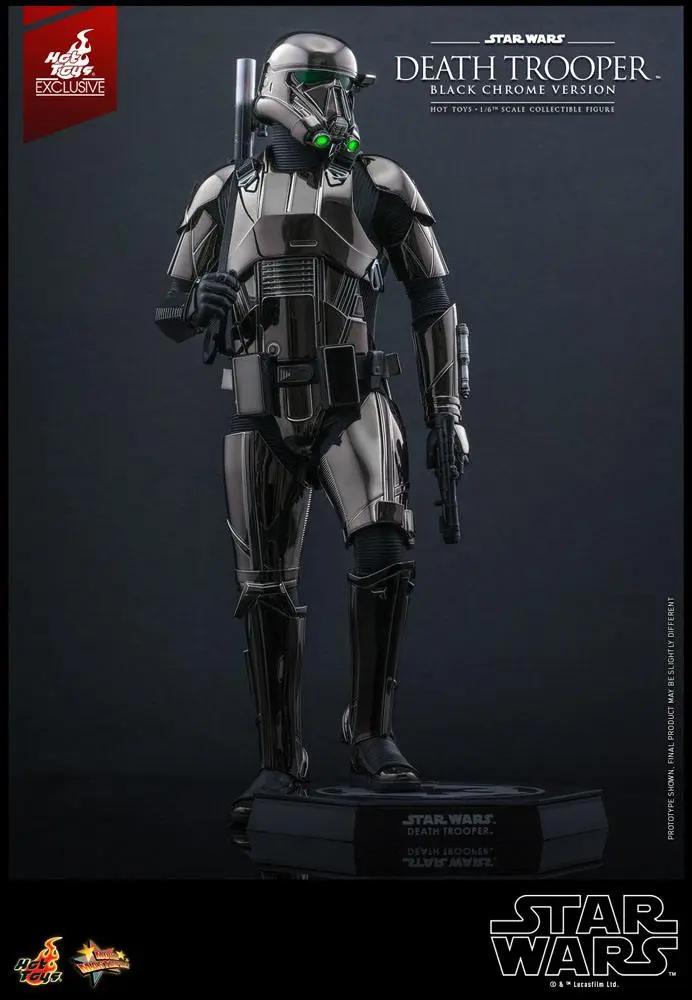 Star Wars 1/6 Death Trooper (Black Chrome) akciófigura 32 cm termékfotó